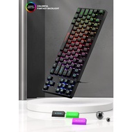 K87 Keyboard 87 Keys Keyboard Punk Round Keycap Keyboard Wired Keyboard Game Keyboard Mute Ergonomic