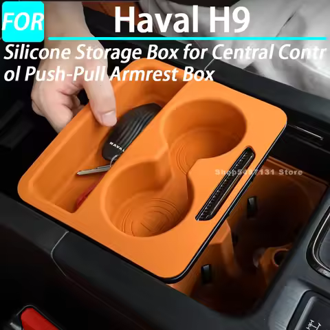 Silicone Storage Box for Central Control Push-Pull Armrest Box for Haval H9 Interior Accessories 202