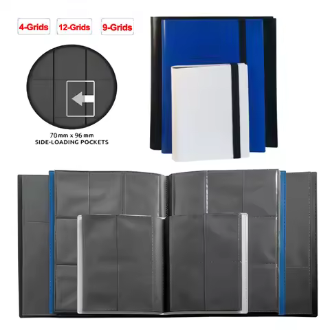 Collectible Card Binder Album 160/360/480 Card Holder 4/9/12 Grids Card Binder Album Large-capacity 