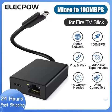 Ethernet Adapter for Fire TV Stick Chrome Cast Chromecast Audio Micro to 1000Mbps Network Card for G