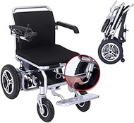 Fashionable Simplicity Foldable Electric Wheelchairs Deluxe Fold Foldable Power Compact Mobility Aid Wheel Chair Lightweight Folding Carry Electric Wheelchair With 2 Batteries Motorized Wheelchair Pow