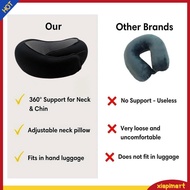 {xiapimart}  Car Travel Neck Pillow Memory Foam Travel Pillow 360 Degree Support Memory Foam Travel Neck Pillow with Adjustable Fastener Tape Comfy U-shaped Airplane Nap for Southe