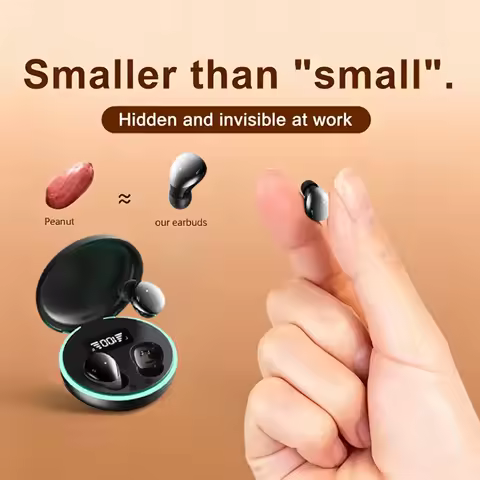 B52-Wireless Bluetooth sleeping Headphones Noise canceling earbuds Hidden Headset Mini Invisible Ear