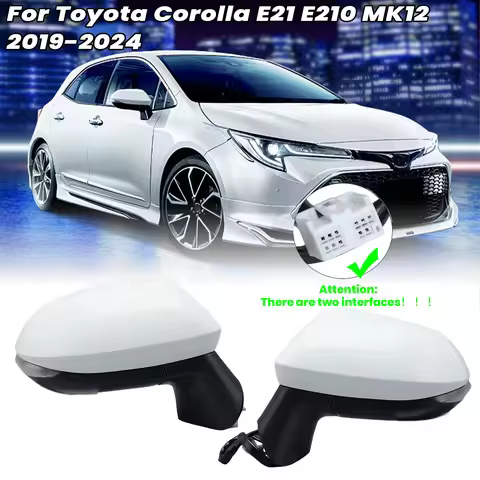 9 Pins Side Mirror Assembly For Toyota Corolla E21 E210 MK12 2019-2024 White Euro Interface Door Rea