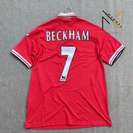 RETRO RETRO || FOOTBALL JERSEY TREBLE 1998 HOME NAMESET BECKHAM VELVET HK