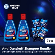 Selsun Blue 2Pcs Pro-X Anti-Dandruff Shampoo 120ML With 5Pcs Pro Anti-Dandruff Shampoo 6ML Sachet