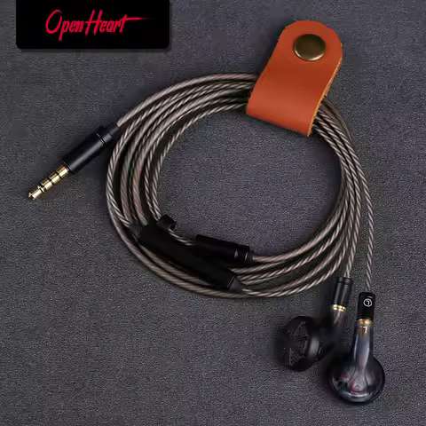 OPENHEART Earphone Wired With Mic MMCX Phone Call Button Controls Music Quality Sound HIFI Earphone 