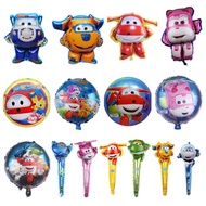 [Ready Stock] Super Wings Cartoon Themed Aeroplane Robot Jett Foil Balloon Bat Party Supplier BABYLO