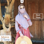 Gamis Dress Syari Murah Busui Wollycrepe Maira Two Tone Ori by Aden