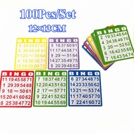 100Pcs Bingo Cards / Bingo Cards / Large Bingo Cardsard Large Bingo Cards Set 5 Colors