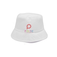 topi bucket polos topi bucket hat wanita topi bucket hat pria - putih dewasa