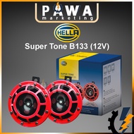 Pawa Hella Twin Signature Red Grill Super Tone 12V Dual Louder Universal Car Motor Horn Set with Rel