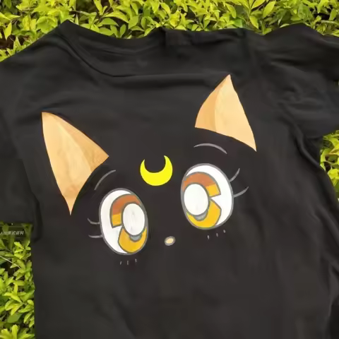 Sailor Moon 2025 New Hong Kong Style Tshirt Sweet Sister Short-sleeved T-shirt Thin Explosion Simple