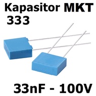 X10 Capacitor MKT Blue 33nf (333 nF 33n 33nf) 100V Pitch 5mm Capacitor 33n NC 370-PH 9610 Contents 1