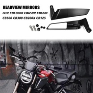 For CB1000R CB650R CB650F CB500 CB300 CB200X CB125 Motorcycle Rotatable Rearview Mirror Winglets Sid
