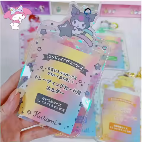 kawaii sanrio colorful keychain card holder hello kitty cinnamon dog cinnamoroll my melody credit pa