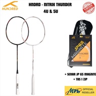 HUNDRED NITRILE THUNDER BADMINTON RACKET + JP 65 MAGNITE STRINGS + BAG
