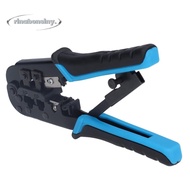 RINABONSINY Modular Crimping Tool, All-in-One 6 in 1 RJ45 Crimp Tool, Built-in Wire Cutter and Strip