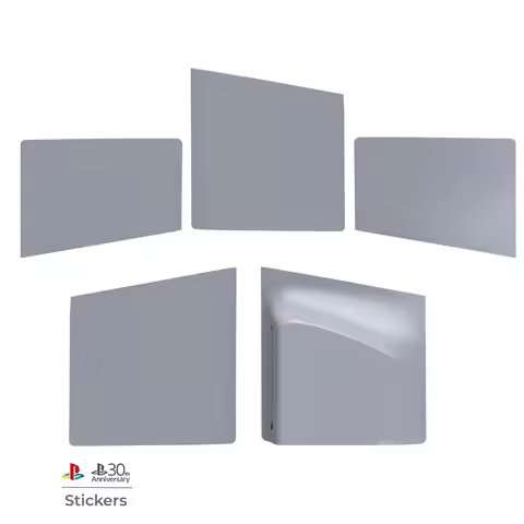 5pcs 30th Anniversary Grey PS5 Slim Disc Faceplates Cover Case Replacement for Playstation 5 Slim Mo