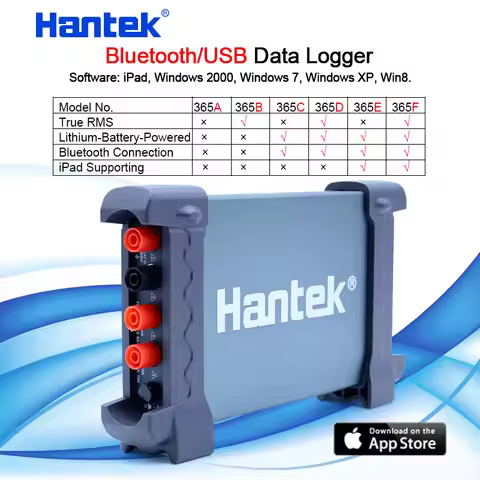 Digital Data Logger Recorder bluetooth Loggers Multimeter Hantek 365A/B/F PC USB Voltage Current Res