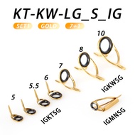 Original Fuji Gold Frame SIC Ring 8pcs KT KW for Saltwater Spinning Casting Rod Building Components