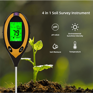 เครื่องวัดค่า pH ของดิน 4 in 1 เครื่องวัดความชื้นในดิน การวิเคราะห์การวัดแสงแดด