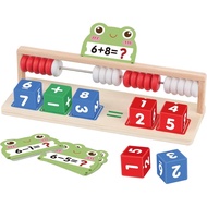 Wooden Math Learning Toys, Number Blocks Toys, Abacus for Kids Math,Montessori Toys for 3-5 Year Old