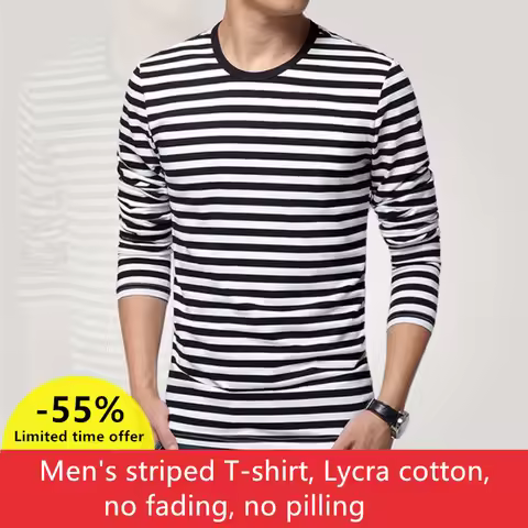 Navy style long-sleeve shirt men T-shirt o-neck stripe t shirt men shirt navy vintage basic 95% cott