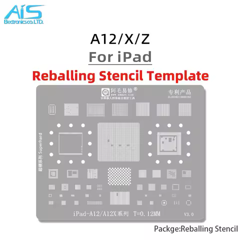 BGA Reballing Stencil For iPad Pro 2018 2019 2020 Air3 Mini5 iPad7 A12 A12Z A12X CPU CD3217B12 CD321