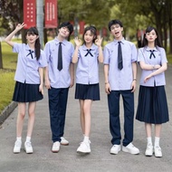 [purple shirt]Thailand School Uniform - Nanno cosplay Includes shirt + bow + skirt JK female student