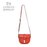 Charles Berkeley Darcy Cross Body Saddle Sling Bag Women's Handbag Genuine Leather PB-9685