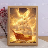 Golden Horse Lucky Horse to Success Blessing Photo Frame Room Desktop Table Friend Style Decoration 