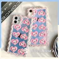 Hollo LOVELY Case's ELEGANT CASE LOVE PINK FOR IPHONE 7/8 14 PROMAX 13 PROMAX 11 12 PROMAX