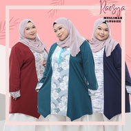 Women Blouse Muslimah/Tshirt Muslimah PLUSSIZE Raesya - size XS, S, M, L, XL, 2XL, 3XL, 4XL, 5XL, 6X