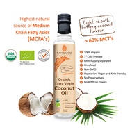 Organic Extra Virgin Coconut Oil, Cold Pressed, Unrefined 275ml