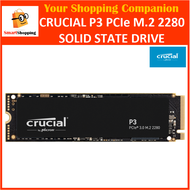 Crucial P3 250GB 500GB 1000GB 1TB 2000GB 4000GB 2TB 4TB 3D NAND NVMe PCIe M.2 SSD 5 Years Sg Warranty