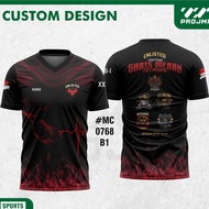 MERAH PROJMX - ENLISTED MILITARY JERSEY WITH RED LINES (CUSTOMIZED)