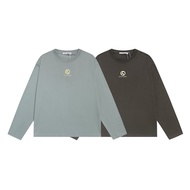 Acne Studios micro label letter print retro loose round neck casual long sleeved T-shirt top