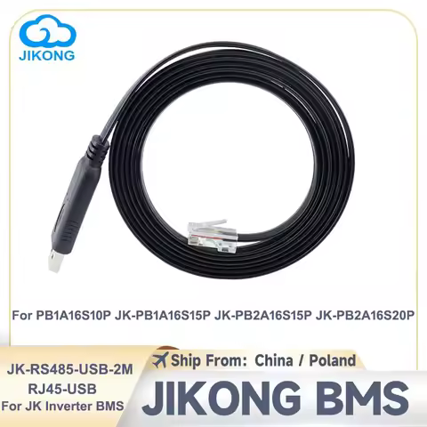 JIKONG BMS Accessories USB to RJ45 RS485 Cable 2M Computer Connector for JK-PB1A16S10P JK-PB1A16S15P