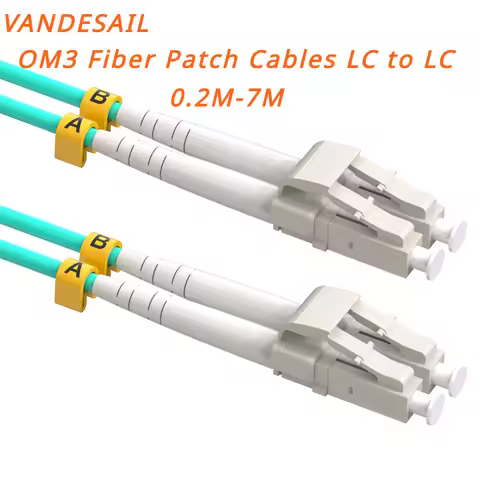 Vandesail OM3 LC-LC 0.2m-7m Duplex Fiber Patch Cable | 10G Internet, Multimode SFP, LSZH Jacket - 1 