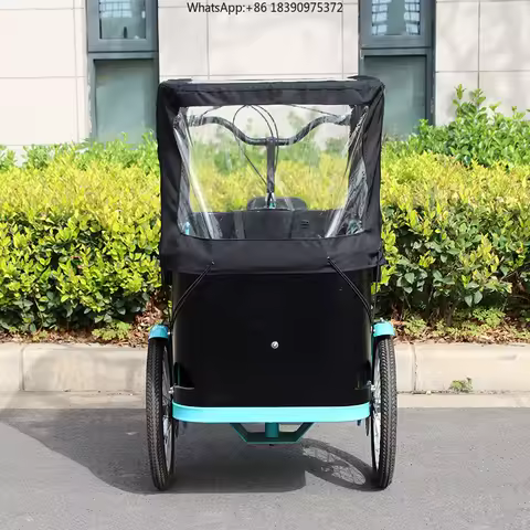 Adult Tricycle Electric Cargo Bike/bakfiets/Trike Cargo Bike Trolley 3 Wheel Family Cargo Kids Pet