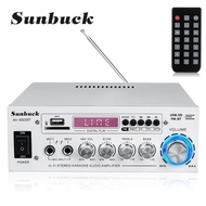 SUNBUCK AV เครื่องขยายเสียง 2.0 Channel Audio โฮมเธียเตอร์เครื่องขยายเสียง DC 12V 110 V/220 V สนับสน