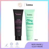 READY AZRINA Pure Charcoal Mud Mask Azrina Acne Clay Mask Masker Azrina