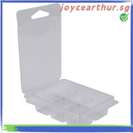 {joycearthur.}100 Packs Wax Melt Clamshells Molds Square, 6 Cavity Clear Plastic Cube Tray for Candl