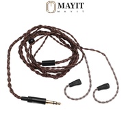 MAYIT 4 Strands Woven Cable, 3.9ft 3.5mm Plug Headphone Replacement Cable, Flexible Lossless Sound O