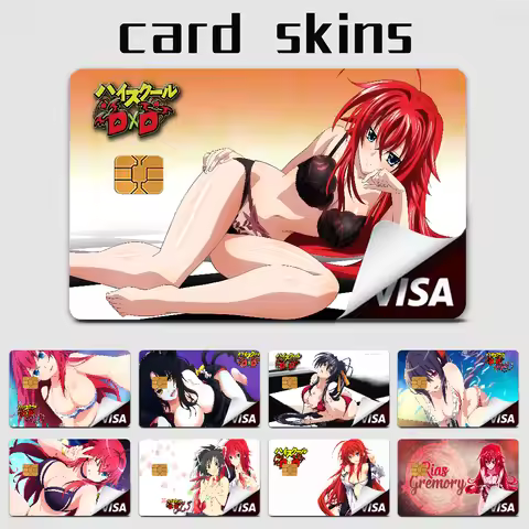 High School DxD Game Film Skin Sticker Tape For Bank Credit Debit Card Personalized Credit Card Prot