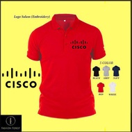 POLO Shirt BAJU T-Shirt Cisco SULAM Logo Worldwide IT And Network STAFFWEAR UNISEX EMBROIDERY FASHIO