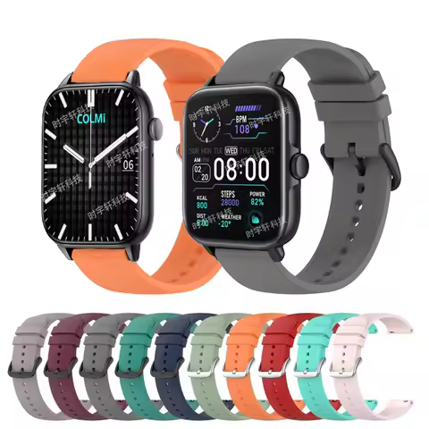 20mm Silicone Replacement Sport Smart Watch Band For COLMI C60 C61 Bracelet For COLMI P8/P8 Mix/P28 