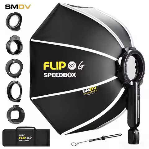 SMDV Flip 32 Quickly Release Parabolic Out Door Softbox for A2 Godox V1 AD100PRO AD300PRO V860III AD
