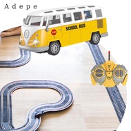 Adepe School Bus Toy Electric RC City Bus 1/30 Electronic Vehicles Gifts Classic Openable Door Truck